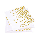 HK Disposable Tableware Paper White Gold Polka Dots 25 CM 20
