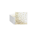 HK Disposable Tableware Paper White Gold Polka Dots 25 CM 20
