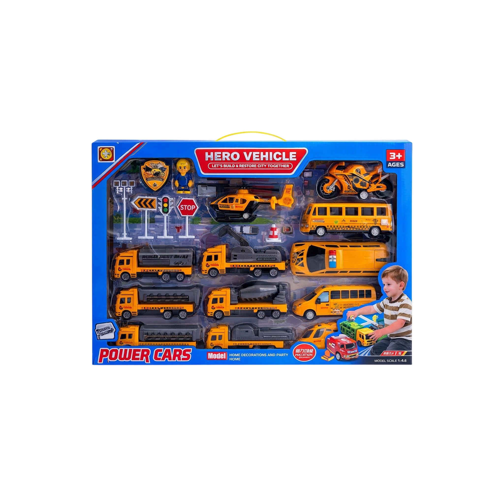 399 Toys Service Vehicle Play Set 9 Pcs 3+