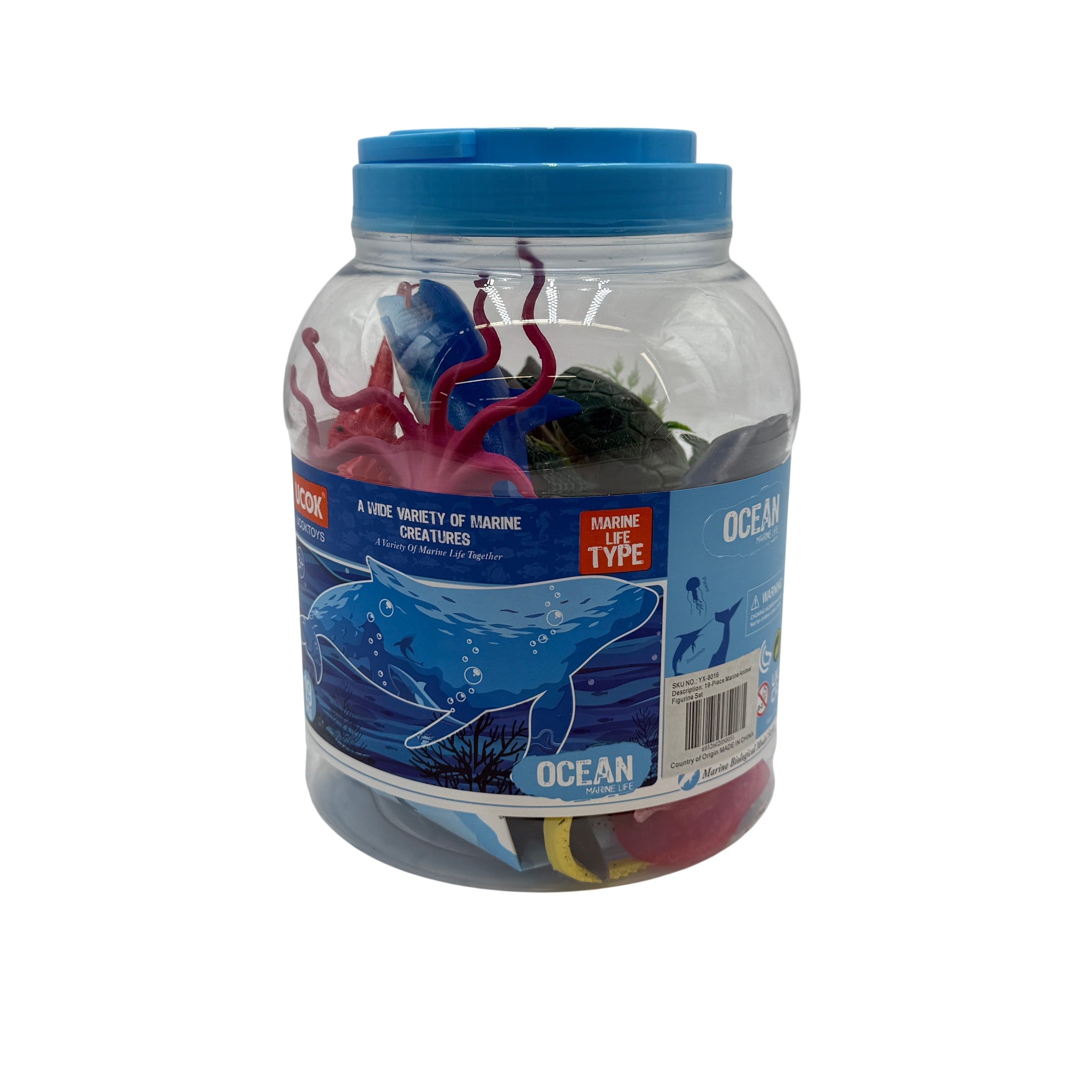Ucoktoys Marine Animals Set Plastic 19 Pcs 3+