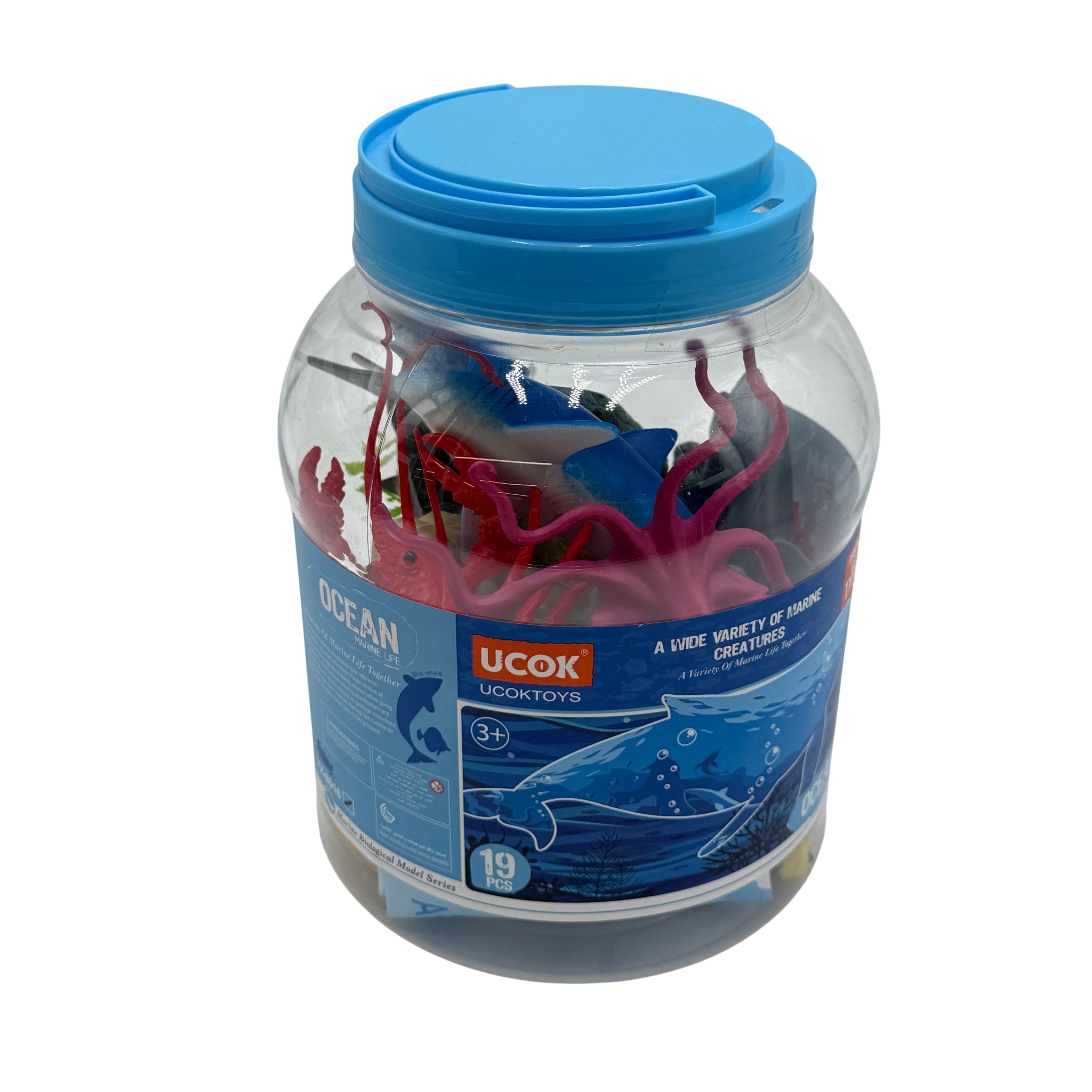 Ucoktoys Marine Animals Set Plastic 19 Pcs 3+