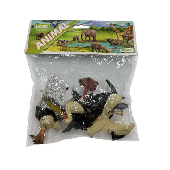 6 pcs Mini Bird Model Set