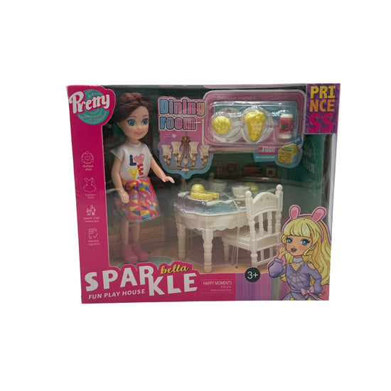 Doll with Motorbike Play Set
