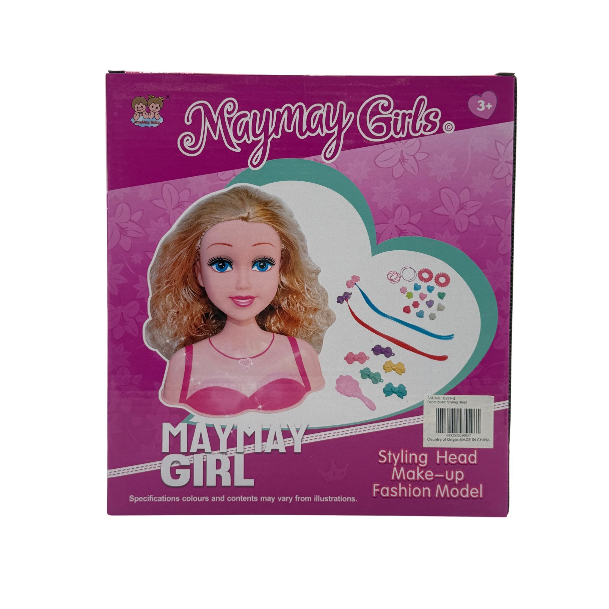 Maymay Baby Styling Head Doll Plastic 3+