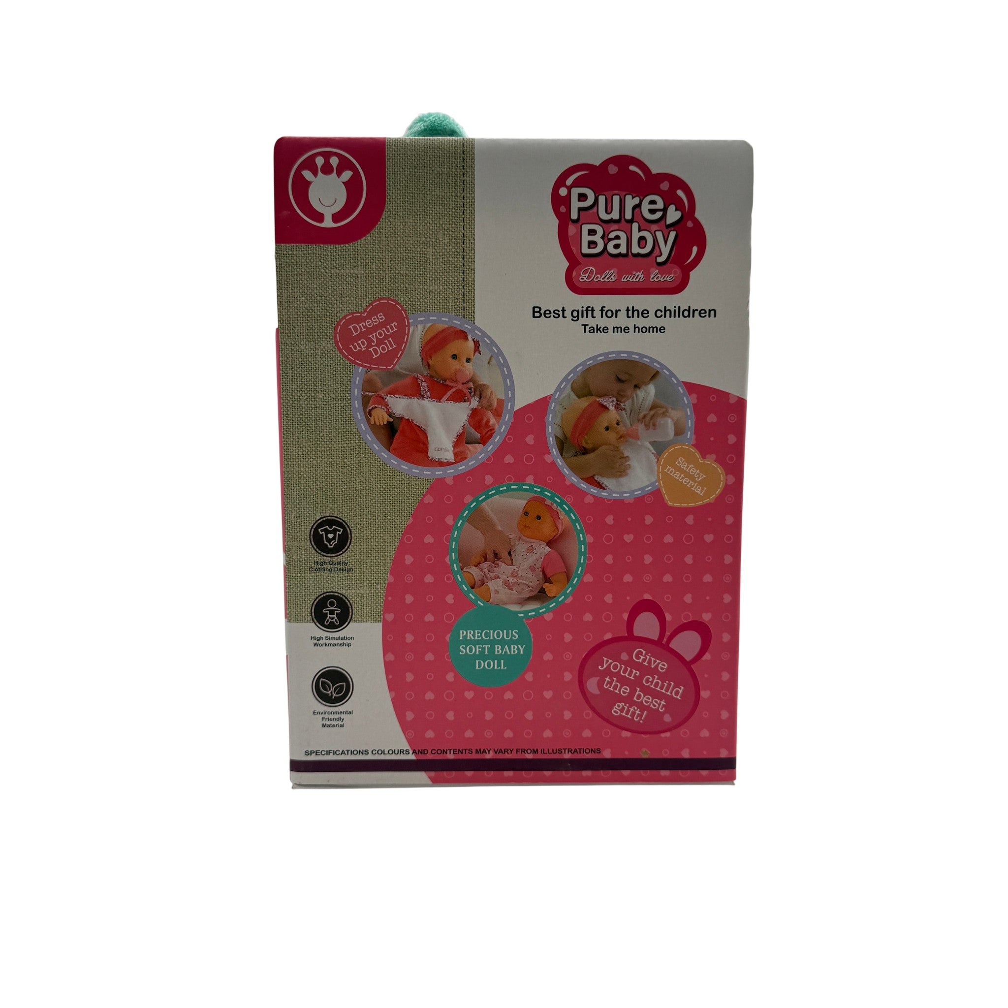 Pure Baby 10 In Regular Doll Hard Body 6 Inch 3+