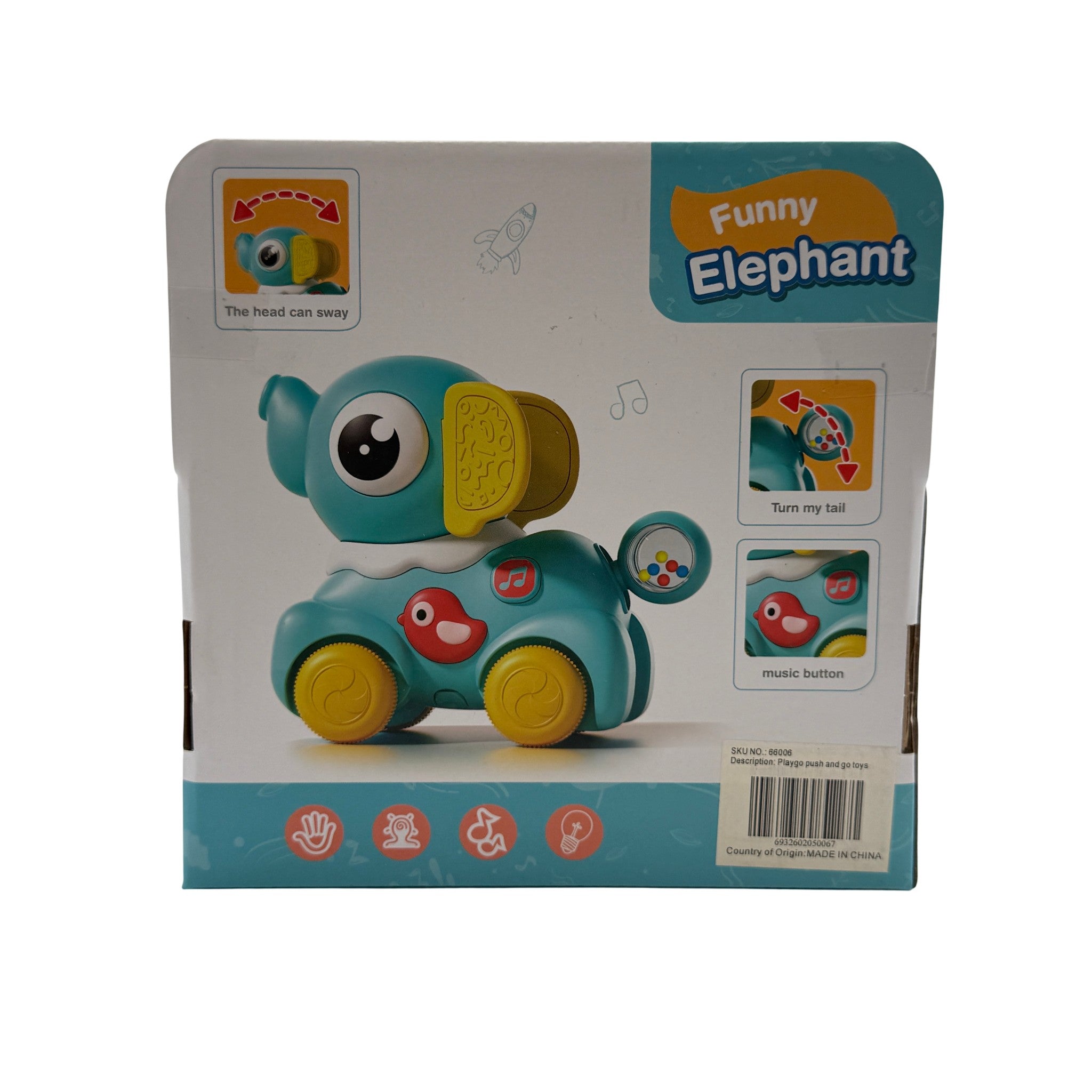 Push & Go Animals Plastic Multicolor 2+
