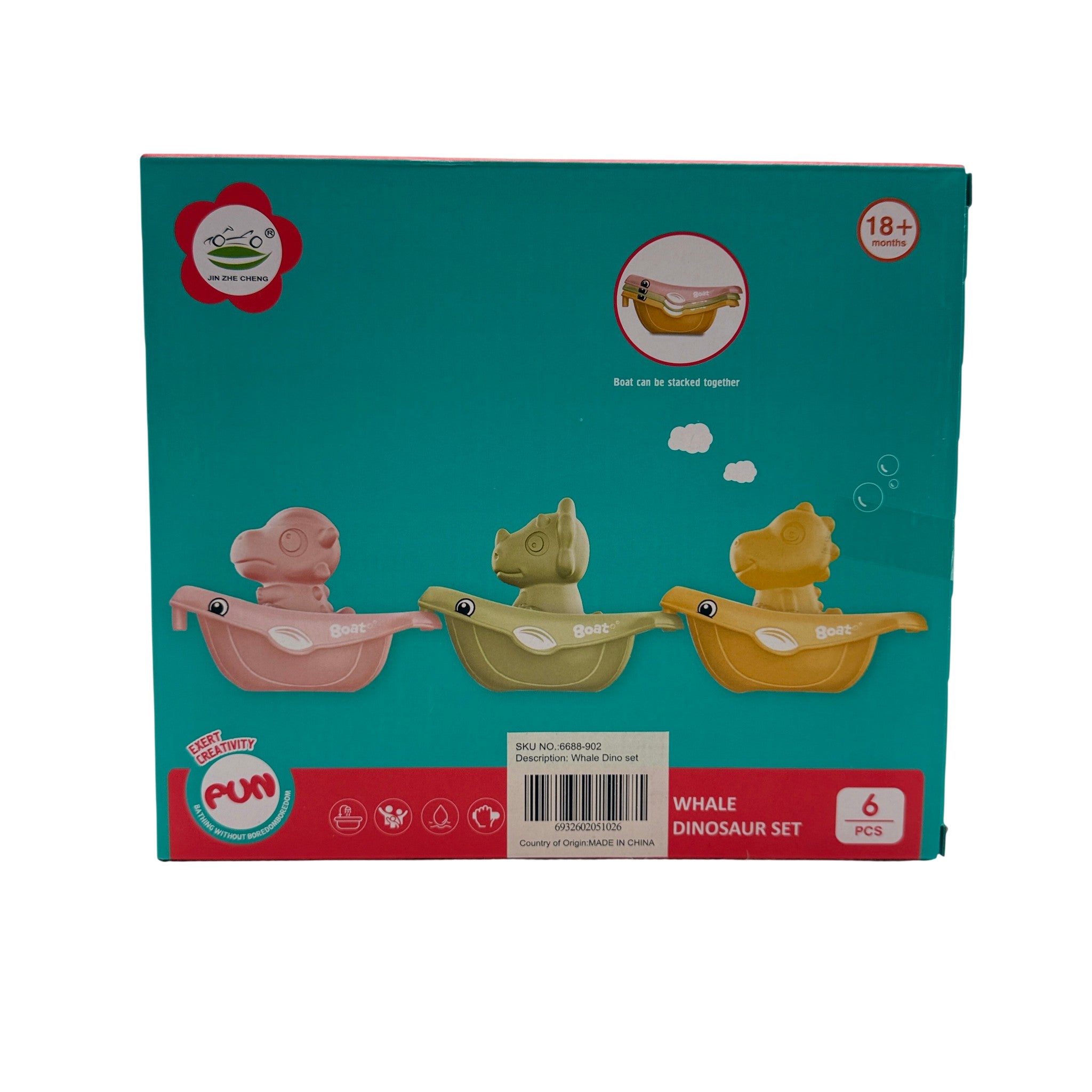 Jin Zhe Cheng Floating Bath Toy Whale Dino
