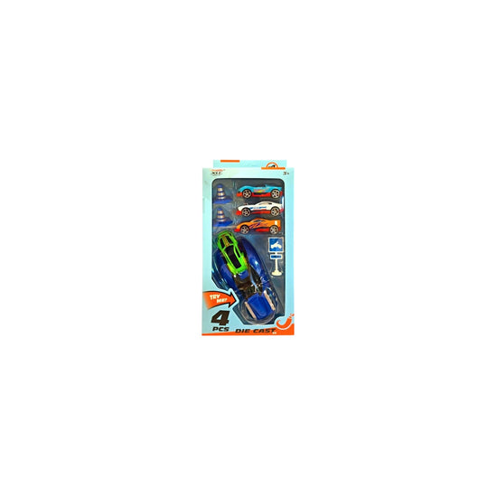 Die Cast Launcher Set 4 pcs, Blue