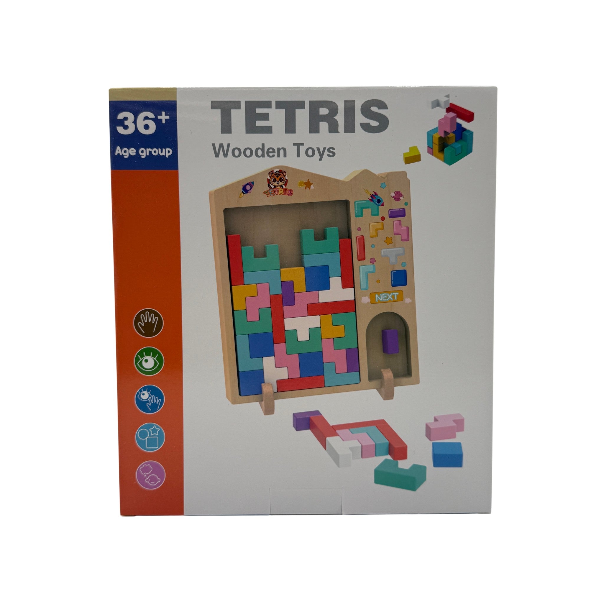 Wooden Toys Tetris Board Game Multicolor 3+