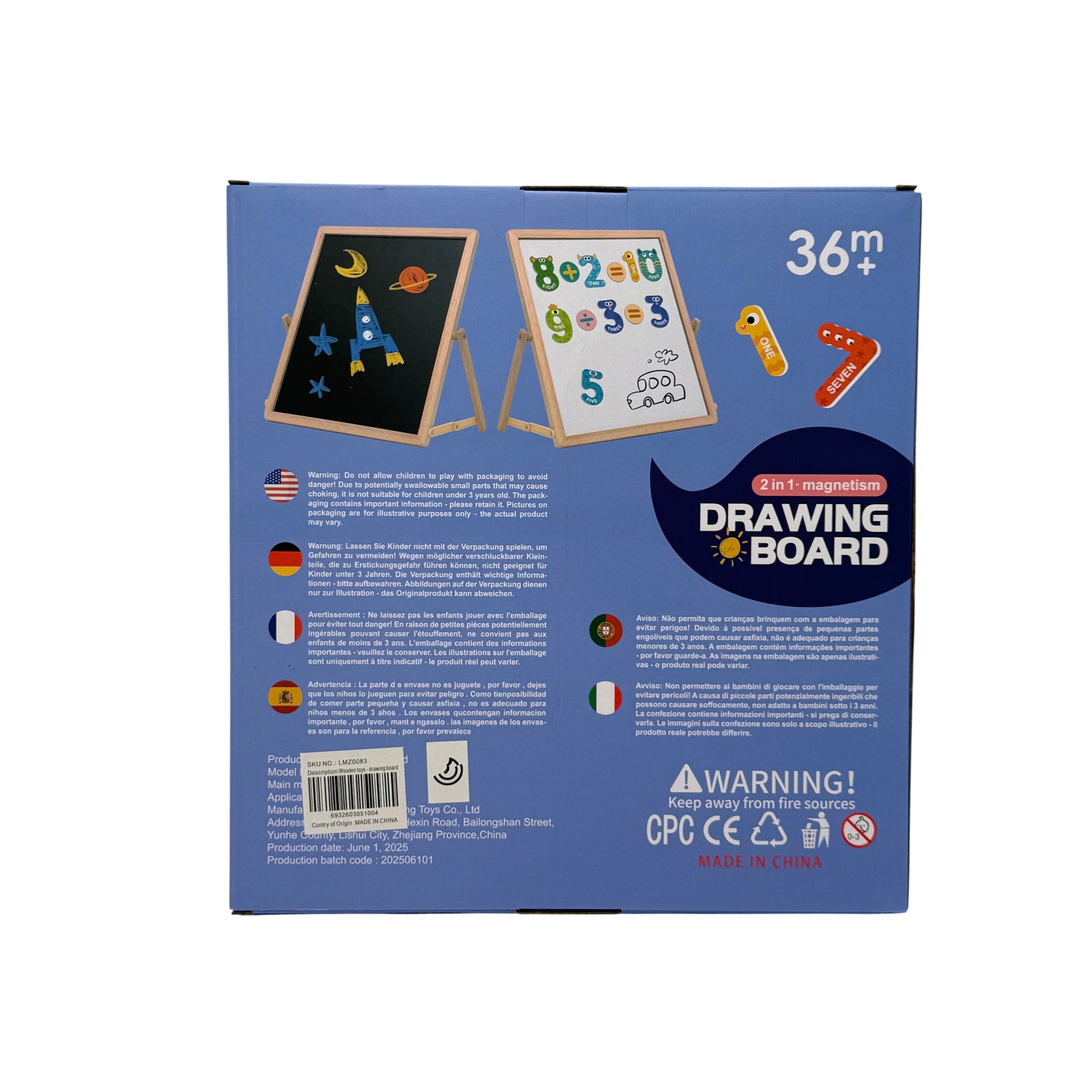 Plain Board Writing Toy Plastic Multicolor 3+
