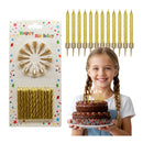 Cake Accessories Candles With Stand Gold