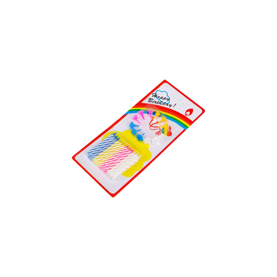 Cake Candles With Stand Multicolor