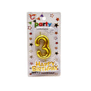 Cake Accessories Candle Number Gold Silver