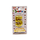 Cake Accessories Candle Number Gold Silver