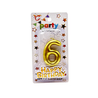 Cake Accessories Candle Number Gold Silver