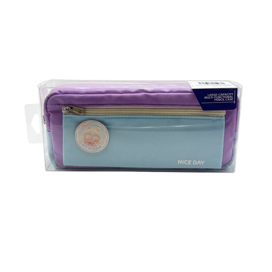 Pastel Large Zipper Pencil Case Lavender