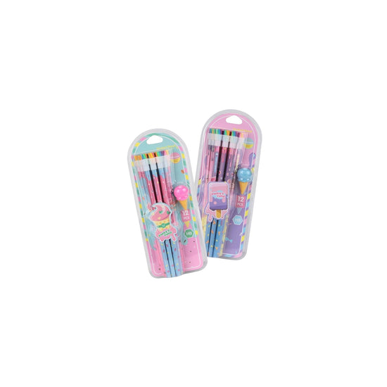 Pencil & Eraser Set Of 6