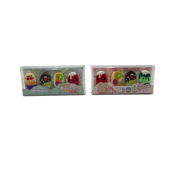 Dust Free Eraser Set Of 4 Fruits