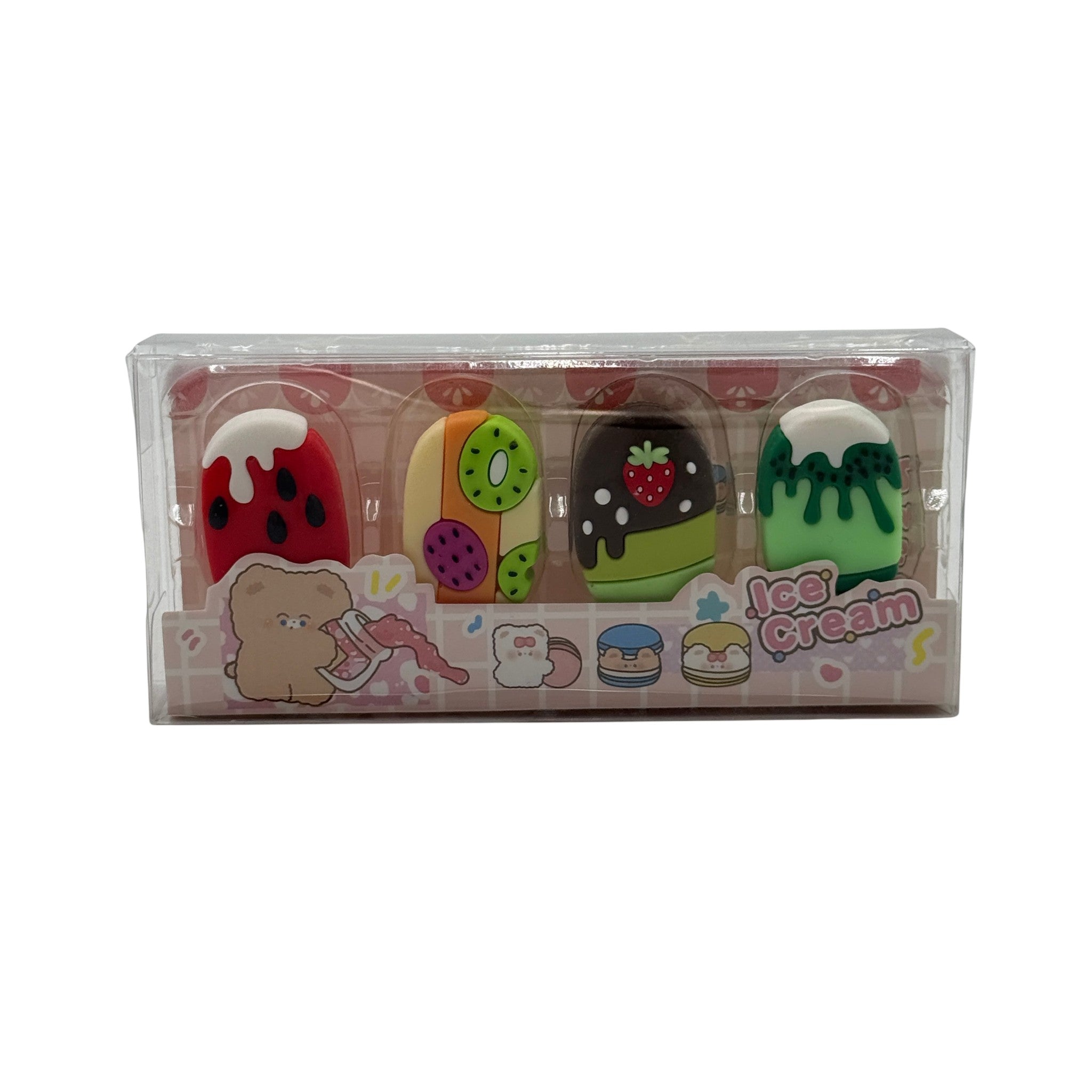 Eraser Plastic Multicolor 4 Pcs 3+