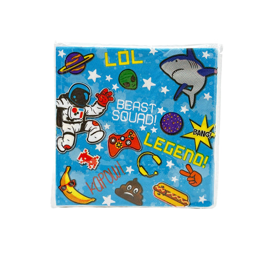 Disposable Paper Space Napkins 20 pcs