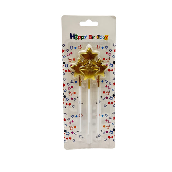 Cake Candle Topper Gold