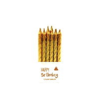 Cake Accessories Candle Gold