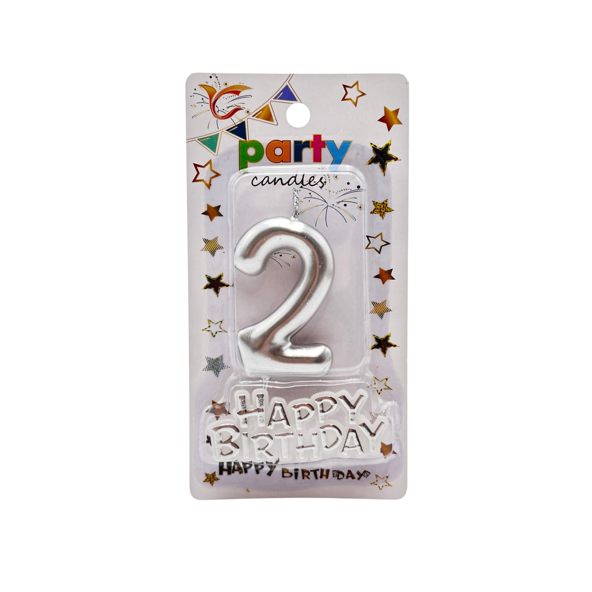 Cake Accessories Candle Silver