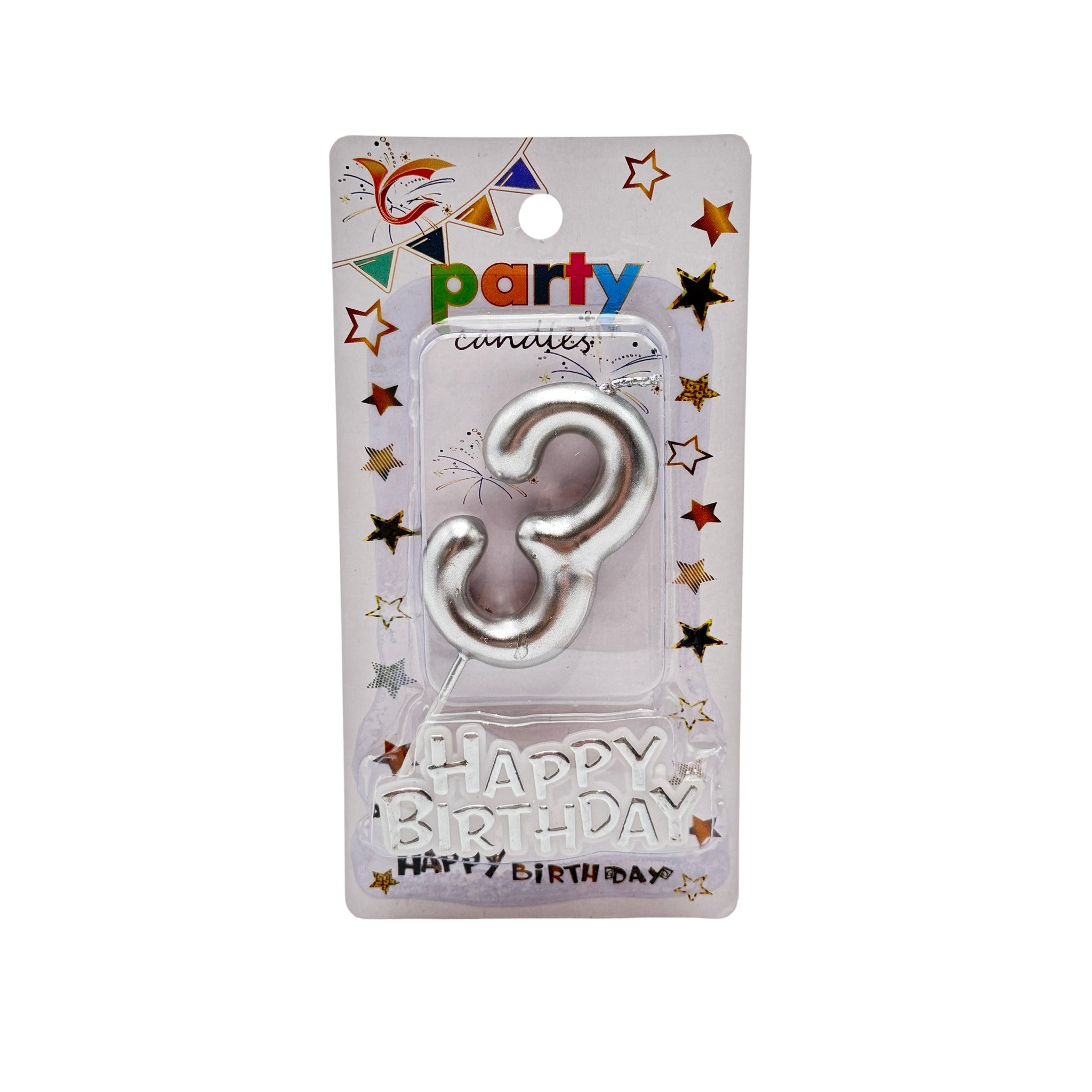 Cake Accessories Candle Silver