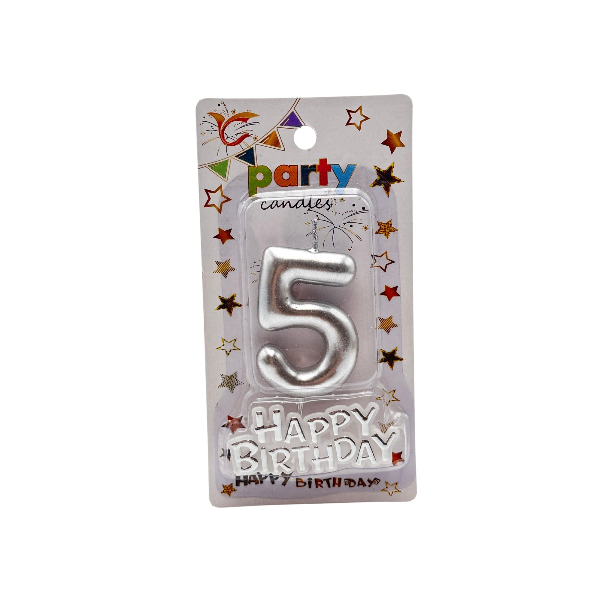 Cake Accessories Candle Silver