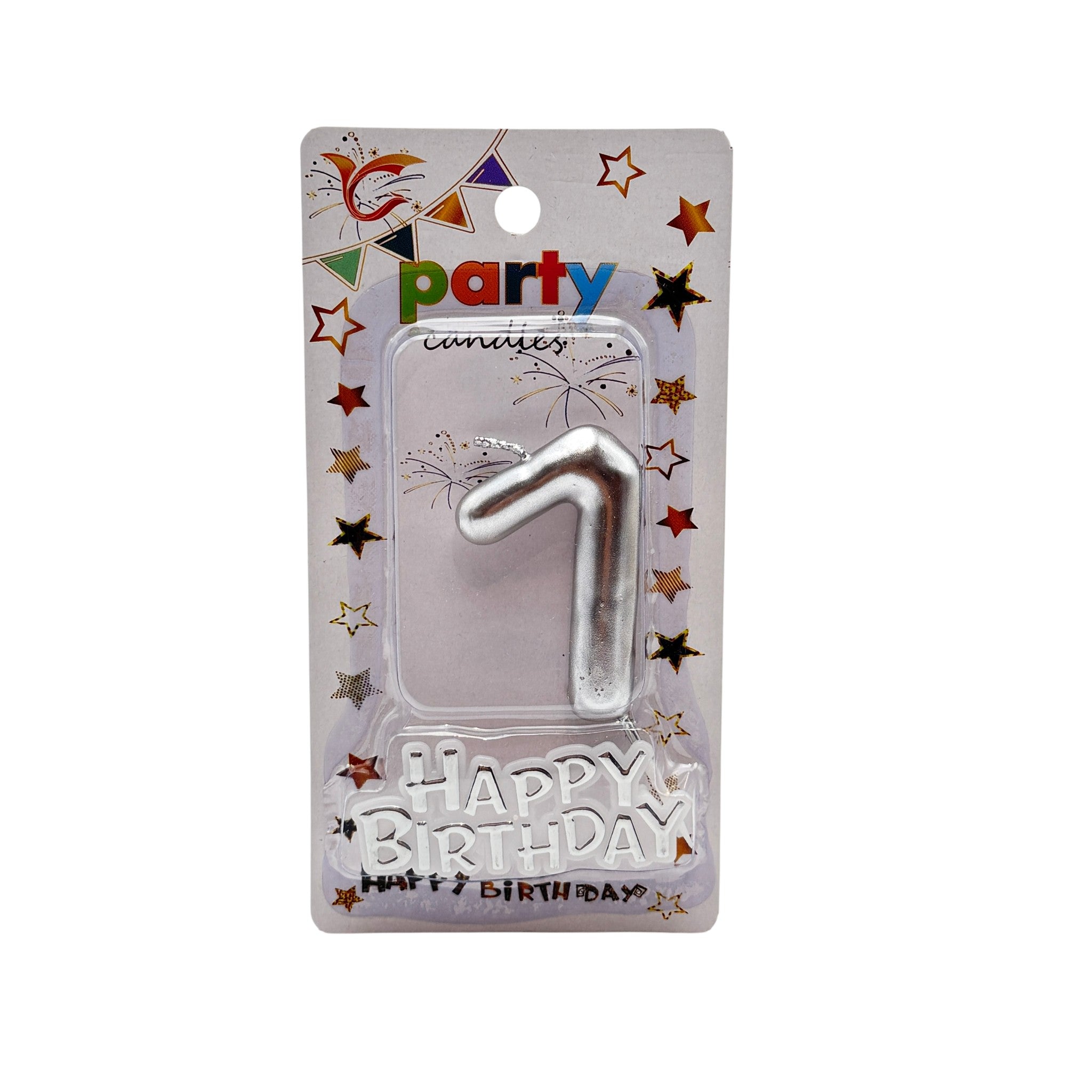 Cake Accessories Candle Silver