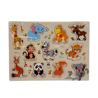 Hk Pegged Puzzles Plastic Multicolor 5x5x5 CM Wooden Toys An