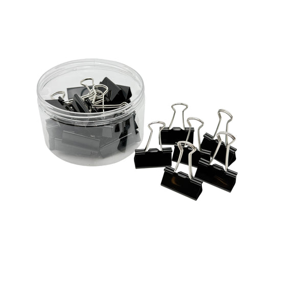 Black color binder clips