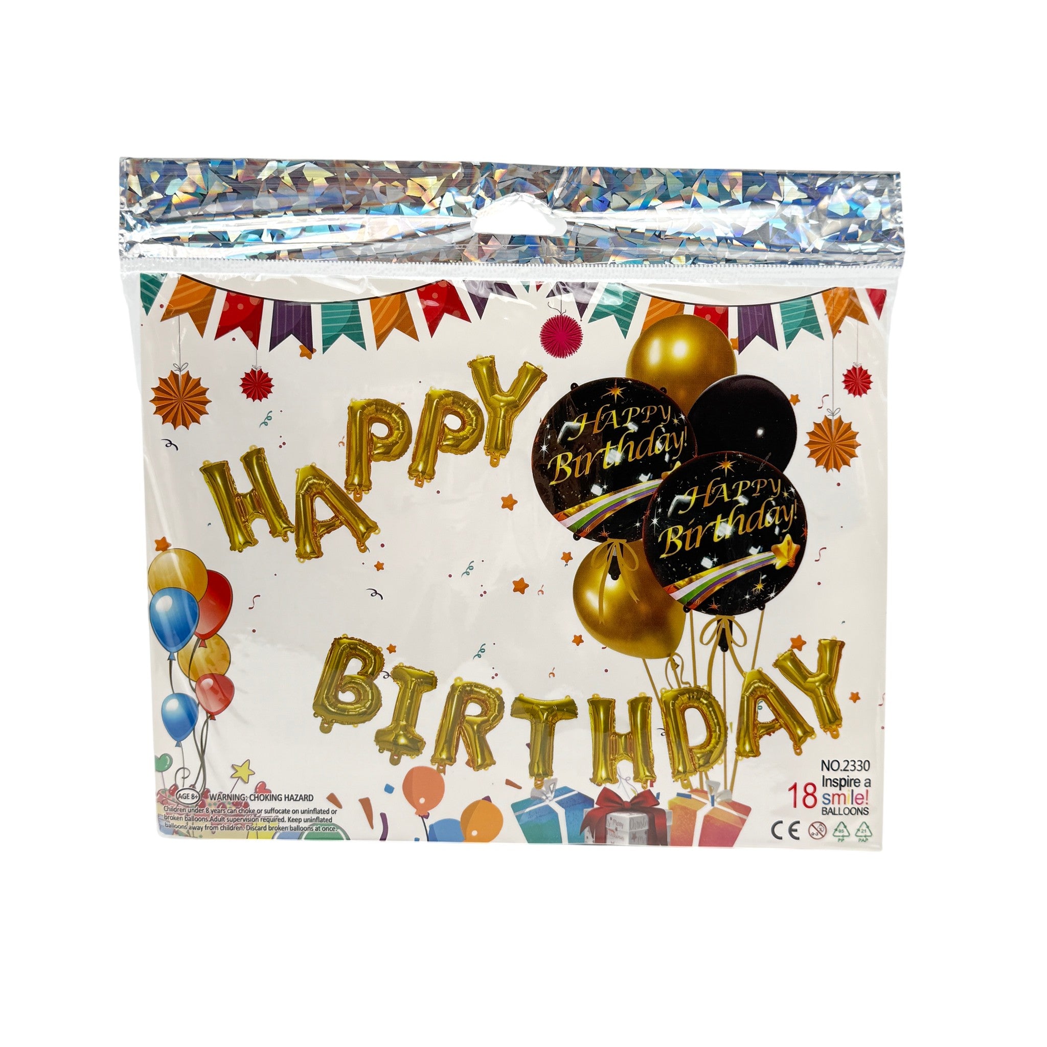 Latex Balloon Happy Birthday Plastic Multicolor 3+