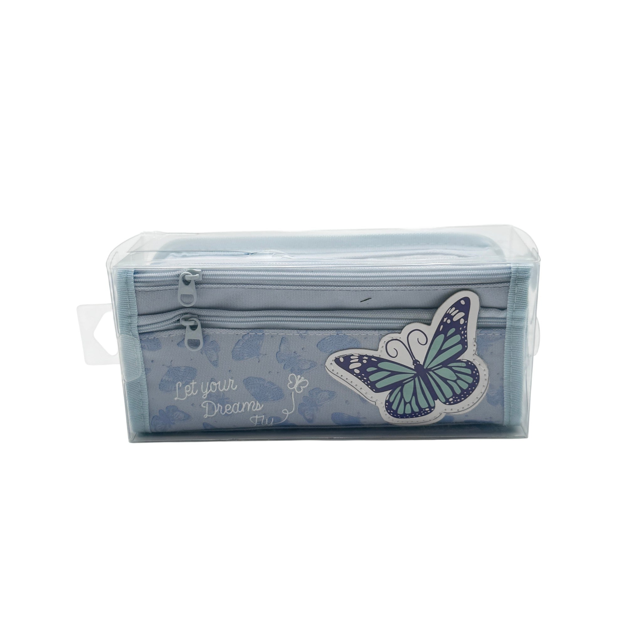 Butterfly Pencil Case Plastic Multicolor 5 CM 3 Pcs 3+
