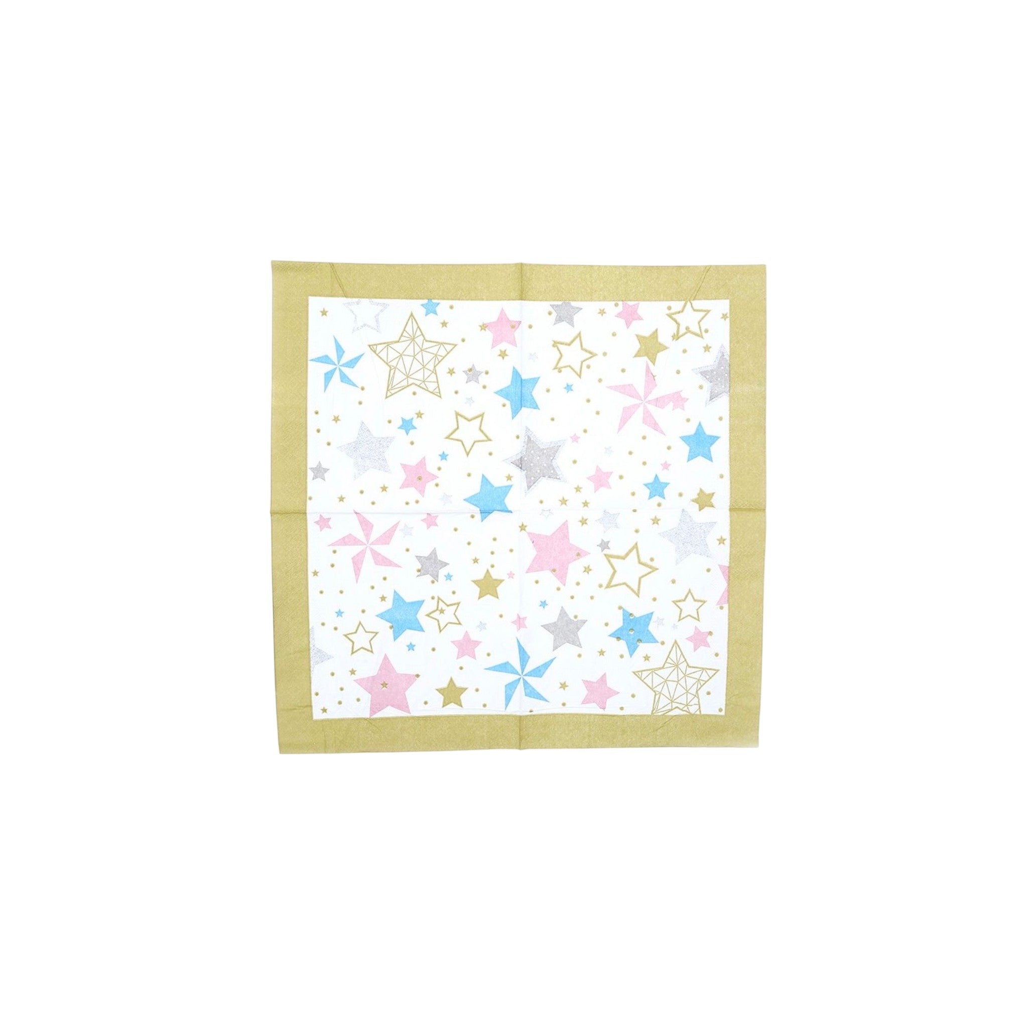 Hk Disposable Tableware Plastic Multicolor Napkin 33 CM 20 P