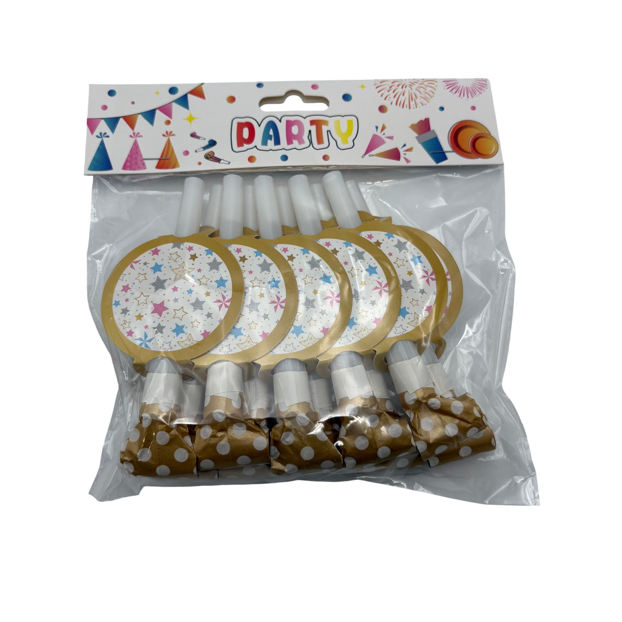 Hk Disposable Tableware Plastic Multicolor 11 CM Blower 6 Pc