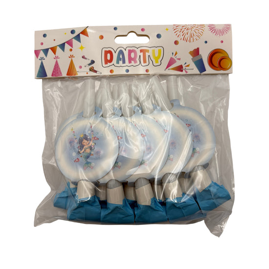 Disposable Paper Seashell Mermaid Blower Multicolor