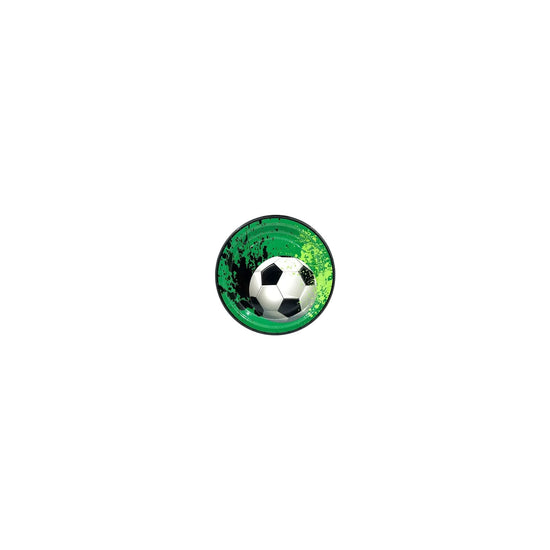 Disposable Tableware Paper Plate 9 inch Green Soccer 8 pcs
