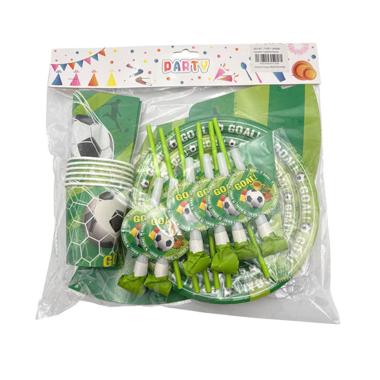 Disposable Tableware Football Net Party Set
