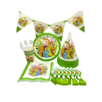 Hk Disposable Tableware Plastic Multicolor Party Set 20x20x8