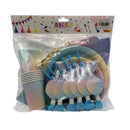 Hk Disposable Tableware Plastic Multicolor Party Set 20x20x8