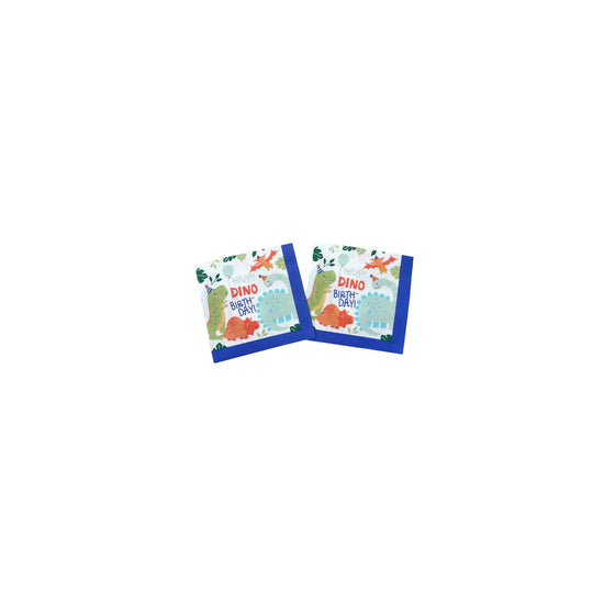 Disposable Paper Napkin Blue Ringed Dinosaur 20 pcs
