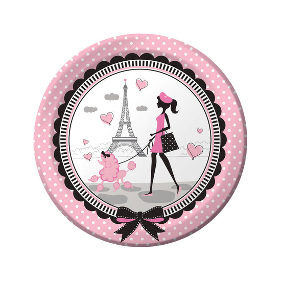 Disposable Tableware Paper 9 inch Plate Parisian 8 pcs