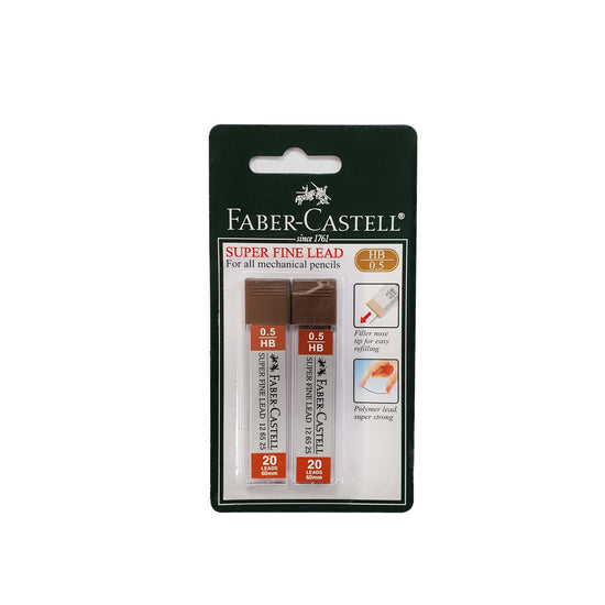 FABER-CASTELL SUPER FINE LEADS 0.5MM HB