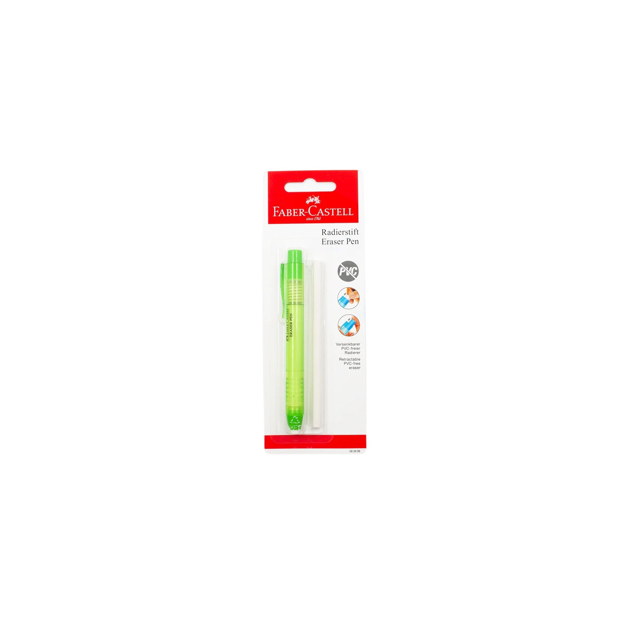 FABER-CASTELL PVC FREE ERASER PEN +1REFILL