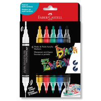 FC BLACK EDITION ACRYLIC MARKERS, SET OF 6, CLASSIC COLOURS