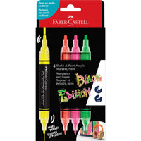 FC BLACK EDITION ACRYLIC MARKERS, SET OF 4, NEON COLOURS