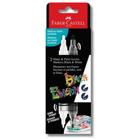 FC BLACK EDITION SHAKE & PAINT ACRYLIC MARKERS, SET OF 2, BLACK AND WHITE