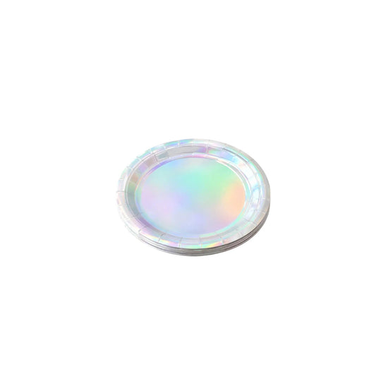 Disposable Tableware Plates Paper Silver 9 inch 10 pcs