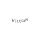 HK Balloons Plastic Silver 15x10x0.1 CM Welcome 3+